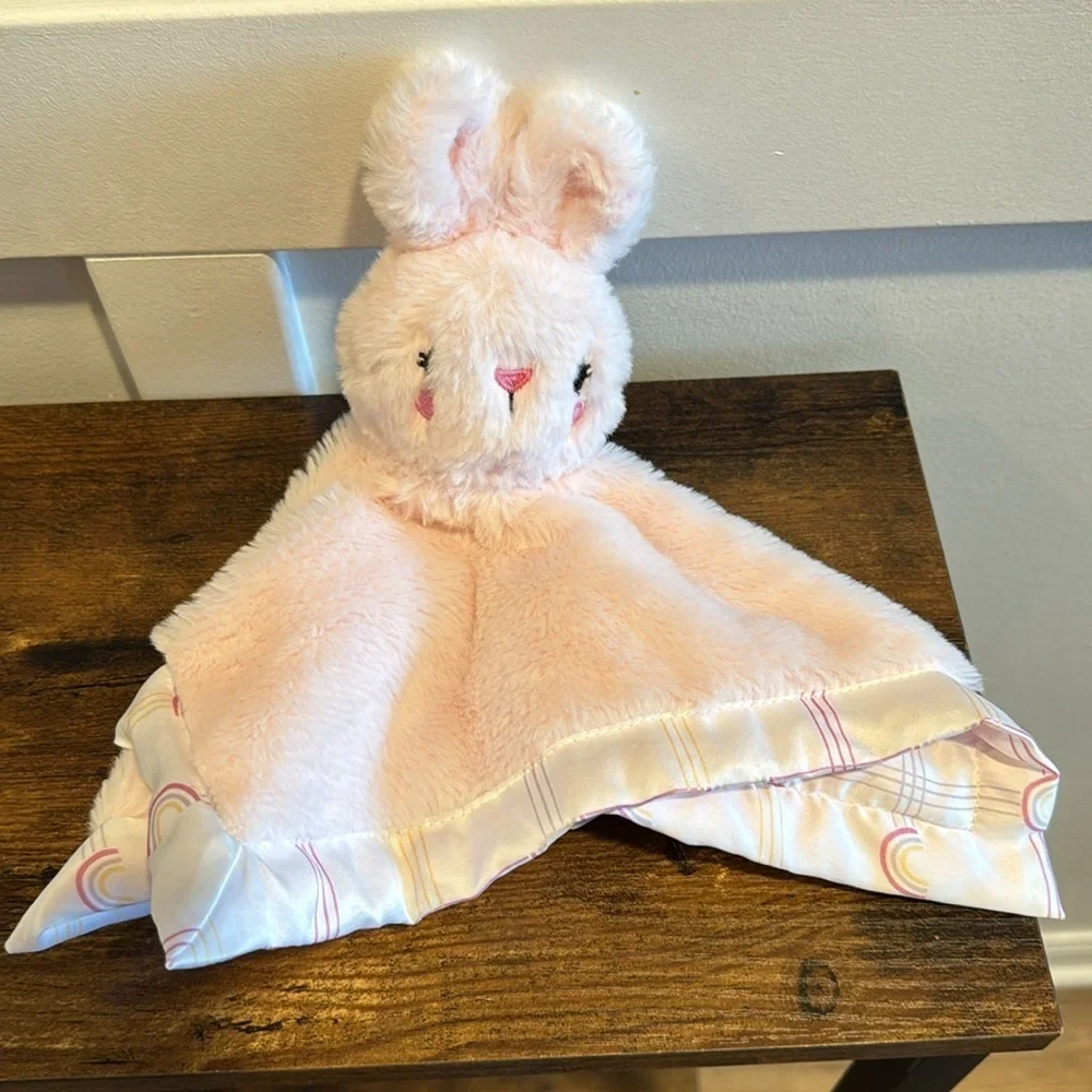 Walmart Parents Choice Pink Bunny Rabbit Lovey Security Blanket Stuffed Plush
